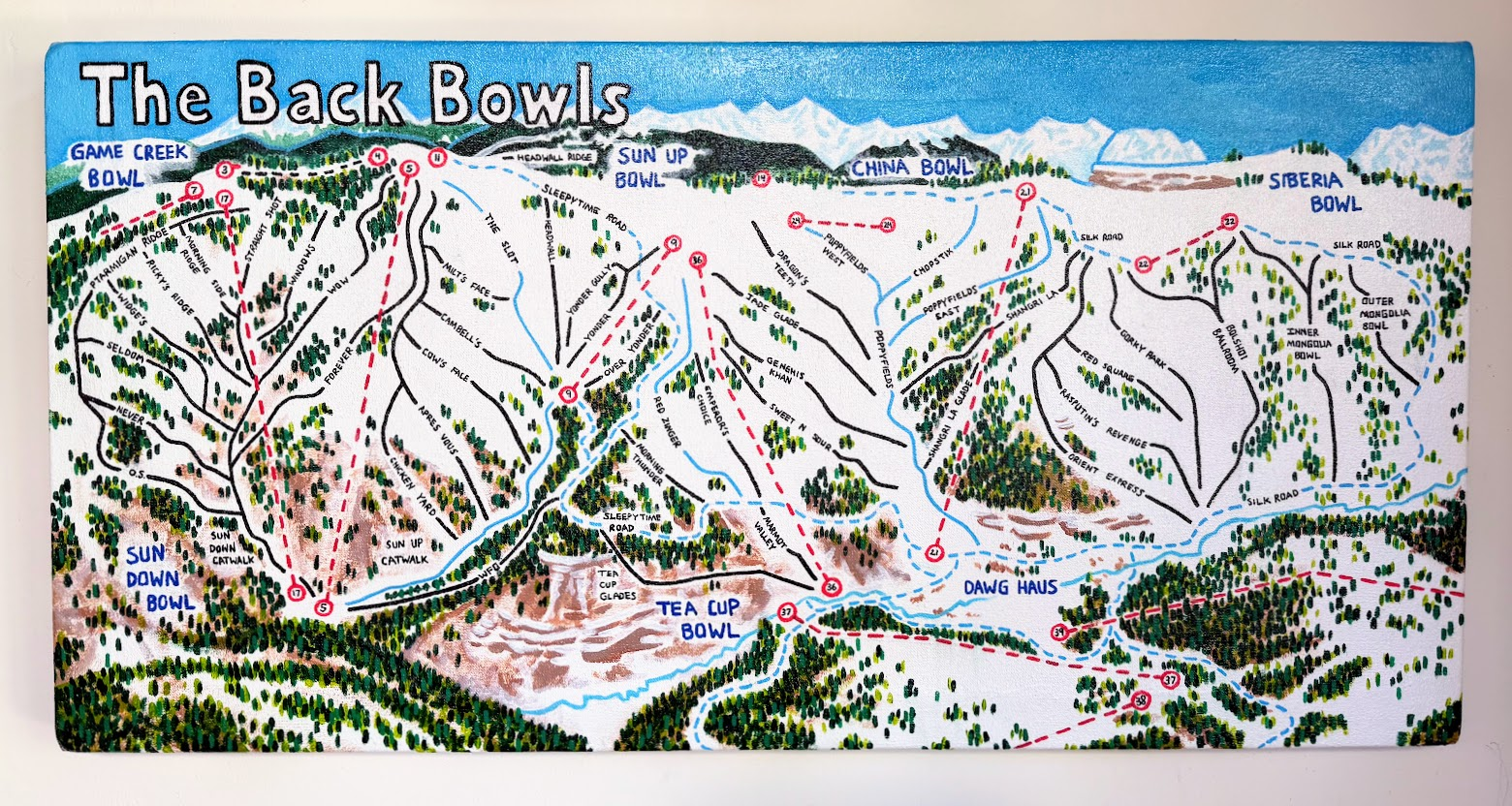 Vail Mountain Map full view